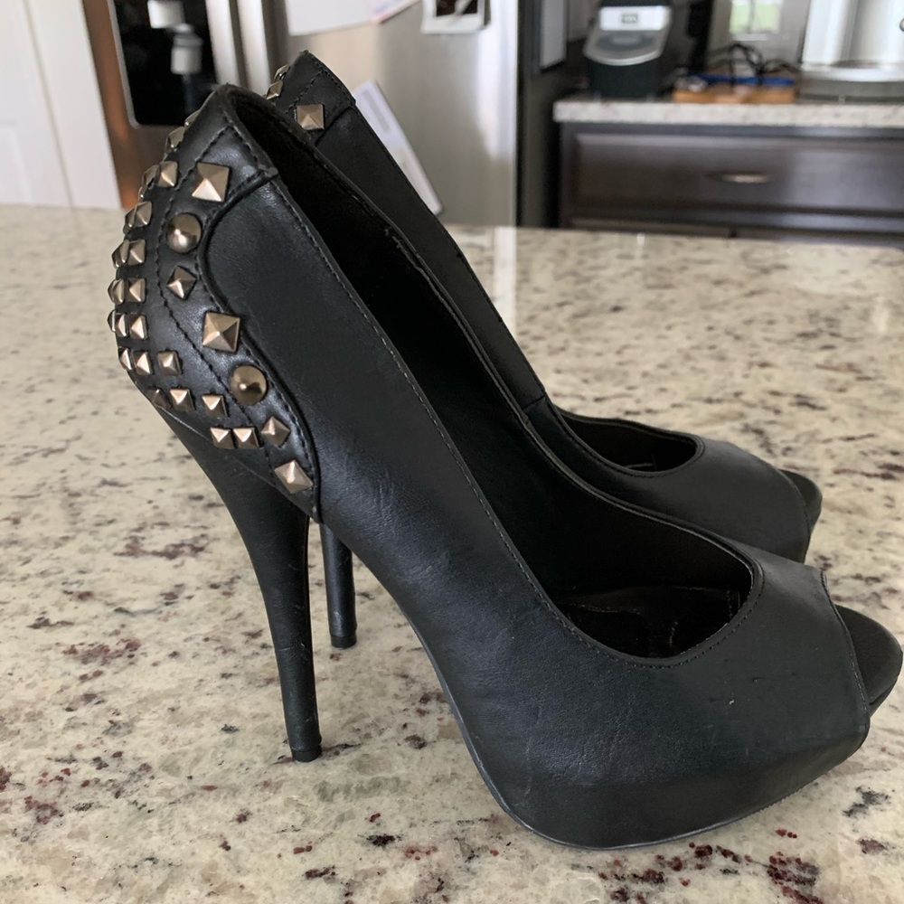 Black Studded Heels